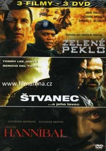 Zelené peklo / Štvanec / Hannibal 3x DVD